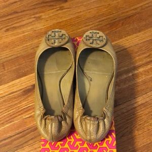 Tory Burch Reva Royal Tan flats size 9.5